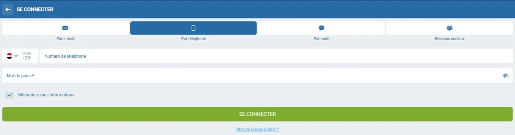 Via votre numéro de téléphone