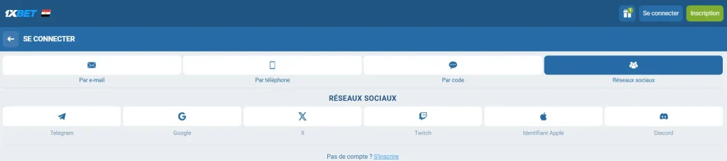 Accéder à 1xBet via le site web officiel
